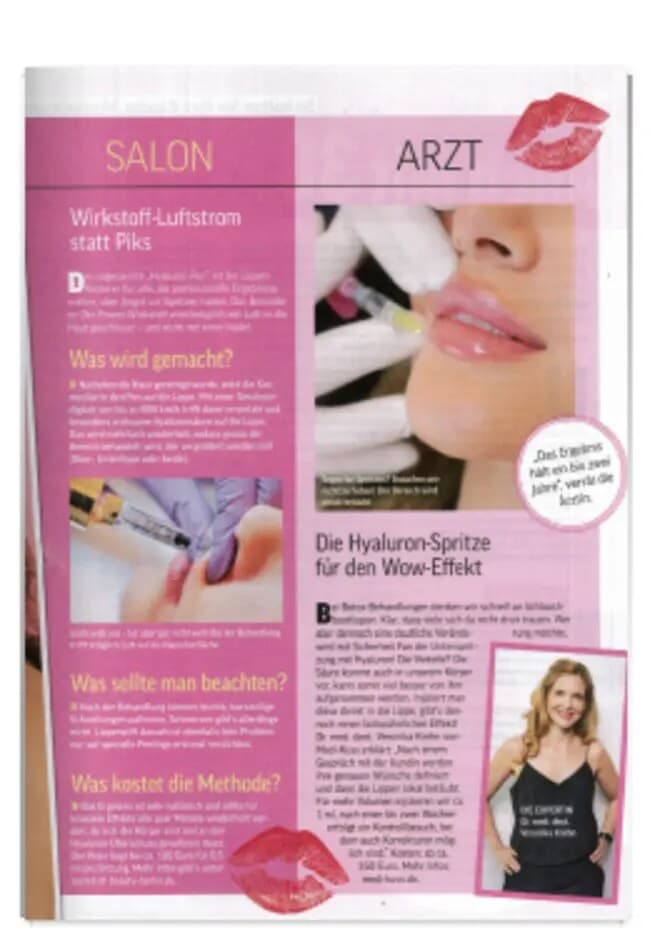 Grazia article Die Hyaluron-Spritze für den Wow-Effekt